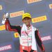 Veda Ega Pratama berhasil meraih podium tertinggi pada race pertama seri keenam di ajang Idemitsu Asia Talent Cup (IATC) 2022 (foto: ist)