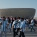 Fans Timnas Argentina pada laga konta Arab Saudi (Lucas Aditya/detikSport)