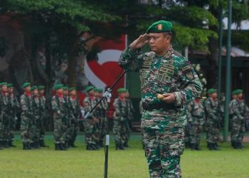 Pelaksanaan upacara Hari Juang TNI AD ke 77 Tahun 2022 di lapangan Upacara Makorem [dok istimewa]