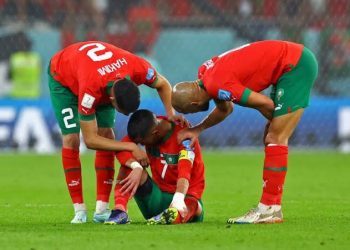 Timnas Maroko akhirnya kalah juga, kebobolan, dan gagal ke final Piala Dunia 2022 (foto: ist)