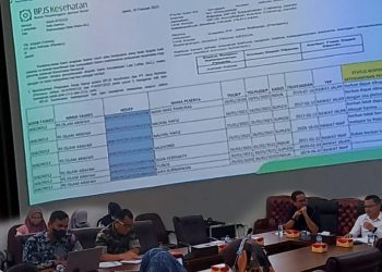 Pertemuan rekonsiliasi data klaim KLL diadakan di Aulan Kantor BPJS Kesehatan Jambi, Jumat (10/03/2023).(Dok. Jasa Raharja/Riska)