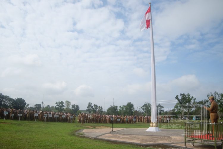 Apel Gabungan Seluruh OPD di lingkup Pemerintah Kabupaten Muaro Jambi. (Dok. Humas Kominfo kab. Muaro jambi)