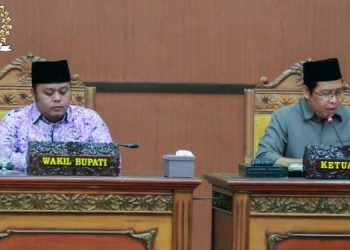 Rapat Paripurna Penyampaian Ranperda Pertanggungjawaban APBD TA 2022 di gedung DPRD Kabupaten Tanjab Timur, Jumat (9/6/2022). (Dok Humas DPRD)