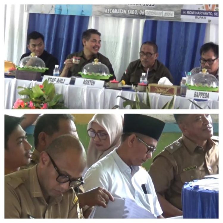 Nugraha Setiawan dan Ambo Acok Anggota DPRD Tanjabtim Hadiri Musrenbang Kecamatan Sadu (dok. Hd)