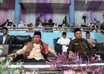 Gubernur saat menghadiri Wisuda Akbar Tahfidz Al-Qur’an Ke-XIII SIT Nurul ‘Ilmi Jambi,di GOR Kota Baru Jambi, Sabtu (24/02/2024). (Foto: Agus - Kominfo)